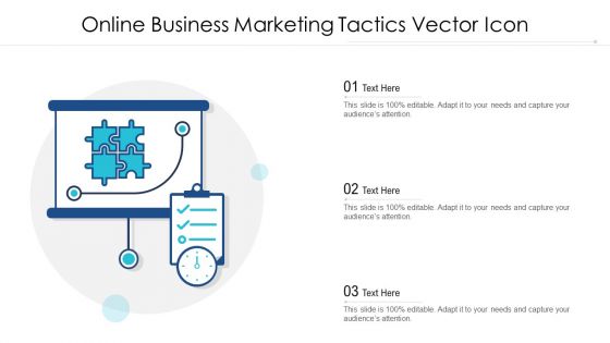 Online Business Marketing Tactics Vector Icon Ppt Model Guide PDF