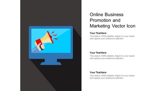 Online Business Promotion And Marketing Vector Icon Ppt PowerPoint Presentation Infographics Elements PDF