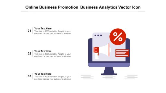 Online Business Promotion Business Analytics Vector Icon Ppt PowerPoint Presentation Outline Example File PDF