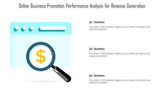 Online Business Promotion Performance Analysis For Revenue Generation Ppt PowerPoint Presentation Portfolio Picture PDF