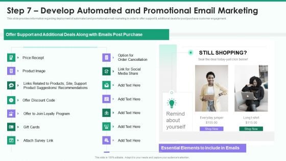 Online Business Strategy Playbook Step 7 Develop Automated And Promotional Email Marketing Download PDF