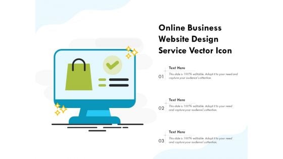 Online Business Website Design Service Vector Icon Ppt PowerPoint Presentation File Infographics PDF