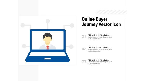 Online Buyer Journey Vector Icon Ppt PowerPoint Presentation Ideas Visual Aids