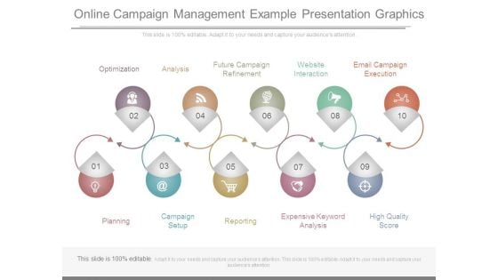 Online Campaign Management Example Presentation Graphics