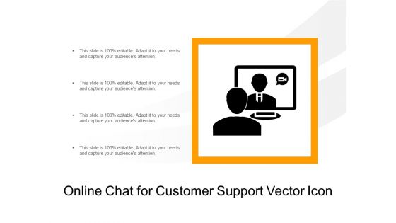 Online Chat For Customer Support Vector Icon Ppt PowerPoint Presentation Gallery Gridlines PDF