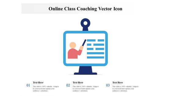 Online Class Coaching Vector Icon Ppt PowerPoint Presentation Gallery Format PDF