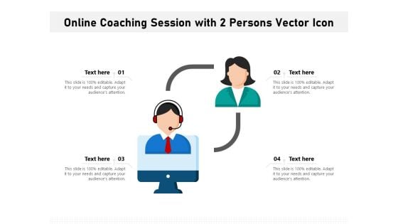 Online Coaching Session With 2 Persons Vector Icon Ppt PowerPoint Presentation Icon Graphics Template PDF