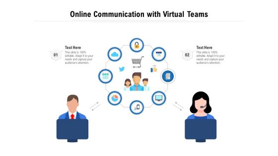 Online Communication With Virtual Teams Ppt PowerPoint Presentation Gallery Design Inspiration PDF