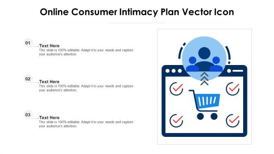 Online Consumer Intimacy Plan Vector Icon Ppt PowerPoint Presentation Gallery Elements PDF