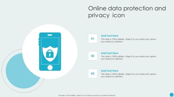 Online Data Protection And Privacy Icon Structure PDF