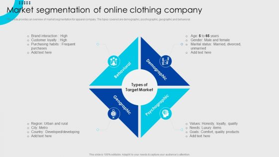 Online Fashion Firm Summary Market Segmentation Of Online Clothing Company Themes PDF