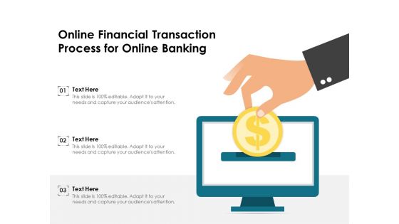 Online Financial Transaction Process For Online Banking Ppt PowerPoint Presentation Gallery Portfolio PDF