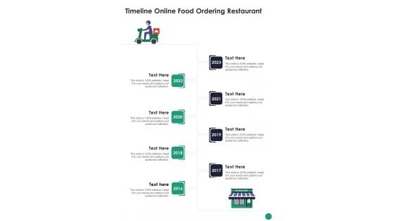 Online Food Ordering Website Project For Restaurants Timeline Online Food Ordering One Pager Sample Example Document Online Food Ordering Website Project For Restaurants Timeline Online Food Ordering One Pager Sample Example Document