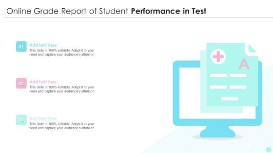 Online Grade Report Of Student Performance In Test Diagrams PDF