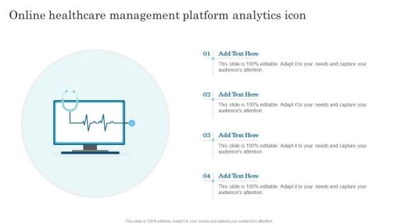 Online Healthcare Management Platform Analytics Icon Information PDF