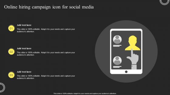 Online Hiring Campaign Icon For Social Media Template PDF