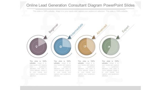 Online Lead Generation Consultant Diagram Powerpoint Slides