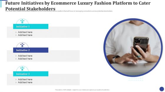 Online Luxury Fashion Platform Capital Raising Pitch Deck Future Initiatives By Ecommerce Download PDF