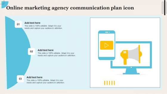Online Marketing Agency Communication Plan Icon Inspiration PDF