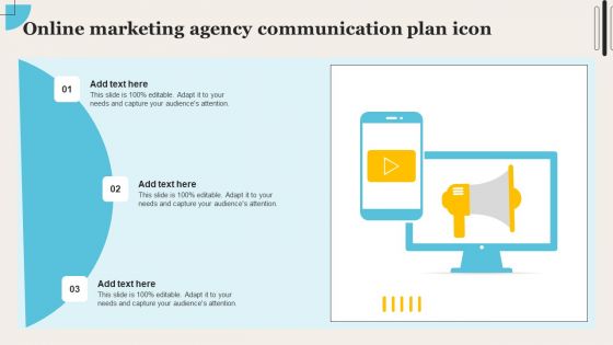 Online Marketing Agency Communication Plan Icon Inspiration PDF