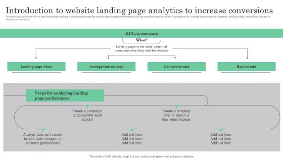 Online Marketing Analytics To Enhance Business Growth Introduction To Website Landing Page Analytics Brochure PDF Online Marketing Analytics To Enhance Business Growth Introduction To Website Landing Page Analytics Brochure PDF
