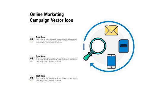 Online Marketing Campaign Vector Icon Ppt PowerPoint Presentation Infographic Template Grid PDF