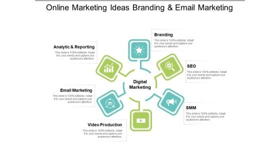 Online Marketing Ideas Branding And Email Marketing Ppt PowerPoint Presentation Outline Background Designs