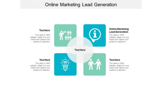 Online Marketing Lead Generation Ppt PowerPoint Presentation Icon Guidelines Cpb