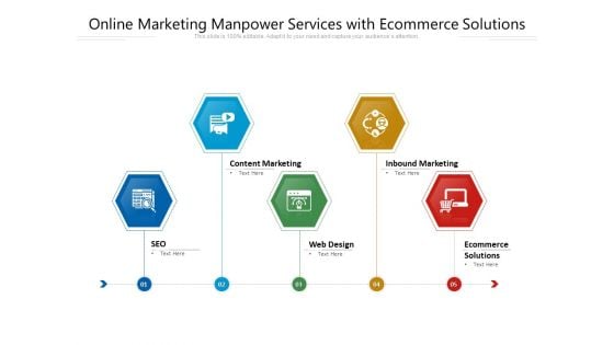 Online Marketing Manpower Services With Ecommerce Solutions Ppt PowerPoint Presentation File Visuals PDF