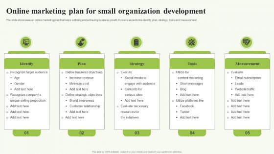 Online Marketing Plan For Small Organization Development Mockup PDF Online Marketing Plan For Small Organization Development Mockup PDF