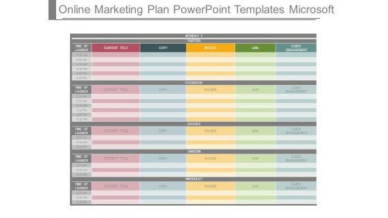 Online Marketing Plan Powerpoint Templates Microsoft
