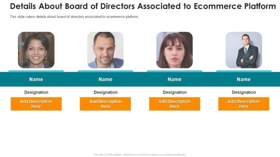 Online Marketing Platform Details About Board Of Directors Associated To Ecommerce Platform Formats PDF