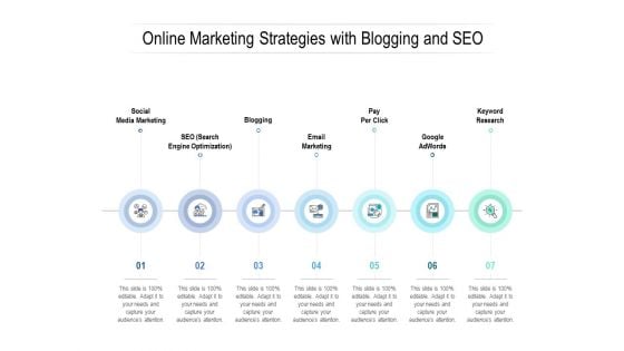 Online Marketing Strategies With Blogging And Seo Ppt PowerPoint Presentation File Mockup