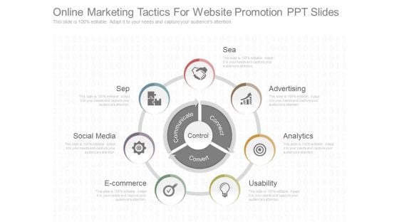 Online Marketing Tactics For Website Promotion Ppt Slides