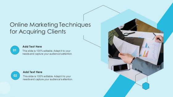 Online Marketing Techniques For Acquiring Clients Diagrams PDF