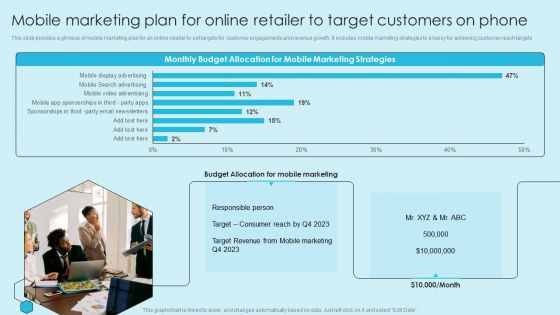 Online Marketing Techniques For Acquiring Clients Mobile Marketing Plan For Online Retailer Portrait PDF