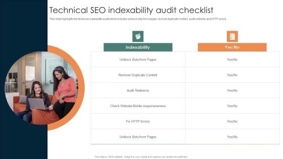 Online Mechanism For Site Technical SEO Indexability Audit Checklist Summary PDF