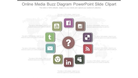 Online Media Buzz Diagram Powerpoint Slide Clipart