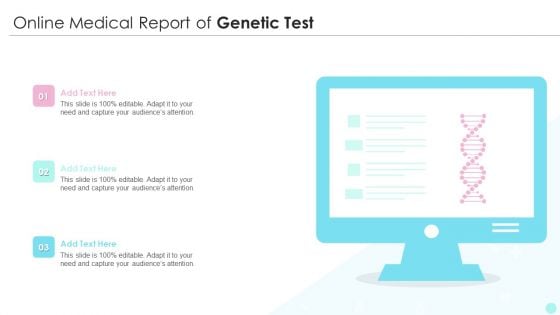 Online Medical Report Of Genetic Test Information PDF