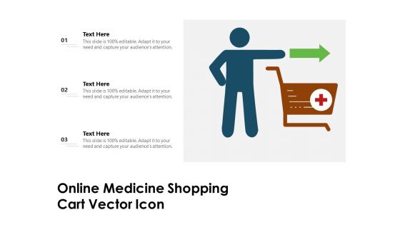Online Medicine Shopping Cart Vector Icon Ppt PowerPoint Presentation File Professional PDF