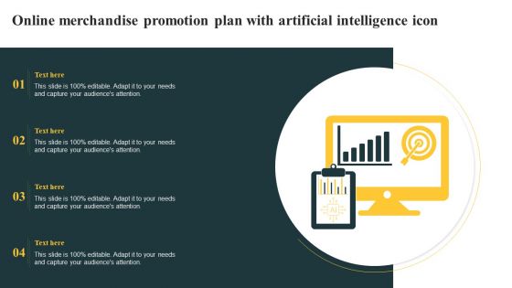Online Merchandise Promotion Plan With Artificial Intelligence Icon Microsoft PDF