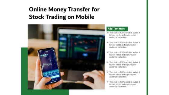 Online Money Transfer For Stock Trading On Mobile Ppt PowerPoint Presentation Icon Diagrams PDF