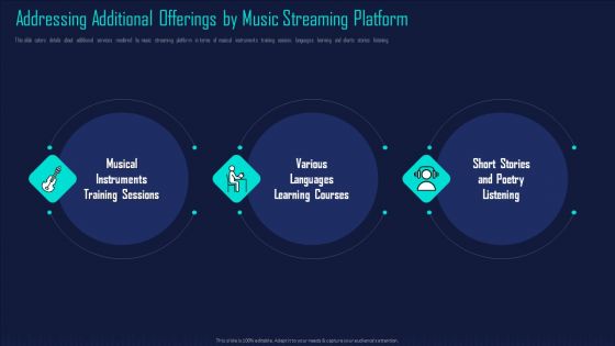 Online Music Streaming App Capital Raising Elevator Addressing Additional Offerings Elements PDF