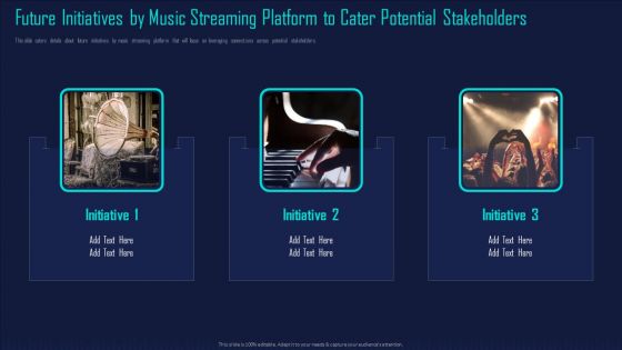 Online Music Streaming App Capital Raising Elevator Future Initiatives By Music Streaming Platform To Cater Topics PDF