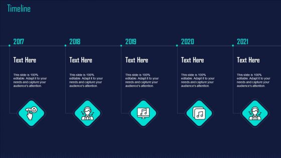Online Music Streaming App Capital Raising Elevator Timeline Themes PDF Online Music Streaming App Capital Raising Elevator Timeline Themes PDF