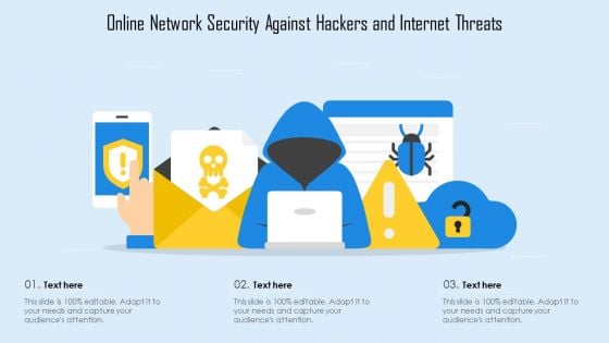 Online Network Security Against Hackers And Internet Threats Ppt PowerPoint Presentation File Show PDF