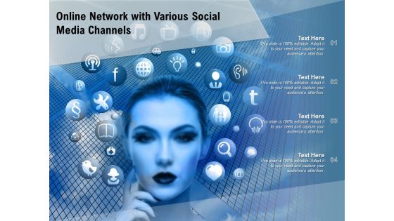 Online Network With Various Social Media Channels Ppt PowerPoint Presentation Model Icons PDF