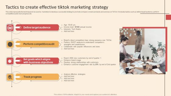Online PR Techniques To Boost Brands Online Visibility Tactics To Create Effective Tiktok Marketing Strategy Graphics PDF