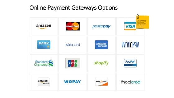 Online Payment Gateways Options Ppt PowerPoint Presentation Summary Slideshow