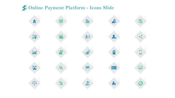 Online Payment Platform Icons Slide Clipart PDF